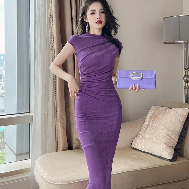 法式高级感气质女人味紧身包臀长裙夏季御姐轻熟风收腰显瘦连衣裙