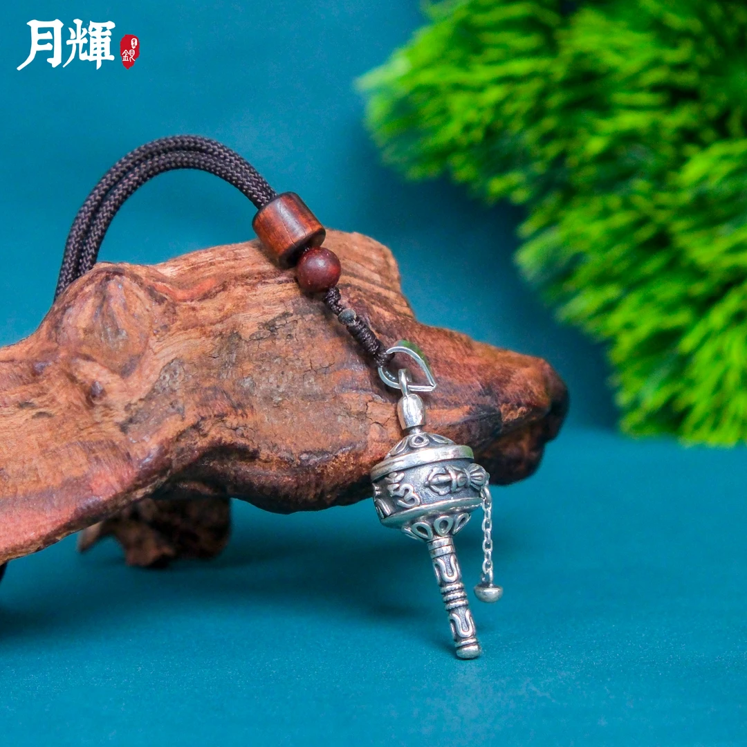 月辉银器 吊坠925银 D002 精品时尚经纶吊坠复古百搭挂坠银13g±2g