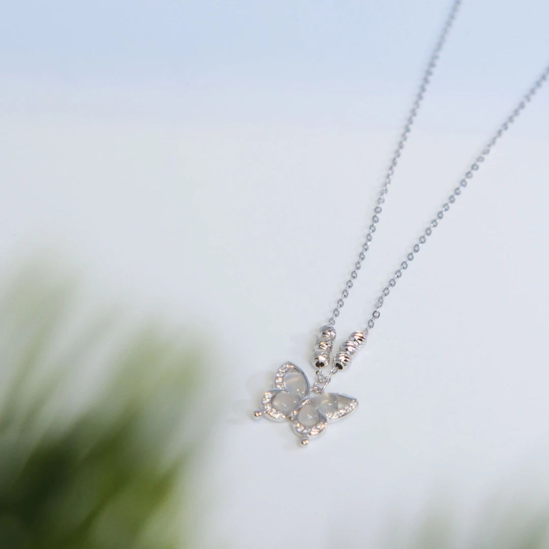 链子925银 蝴蝶项链 女小众设计 清冷感锁骨链 气质精致项链D10