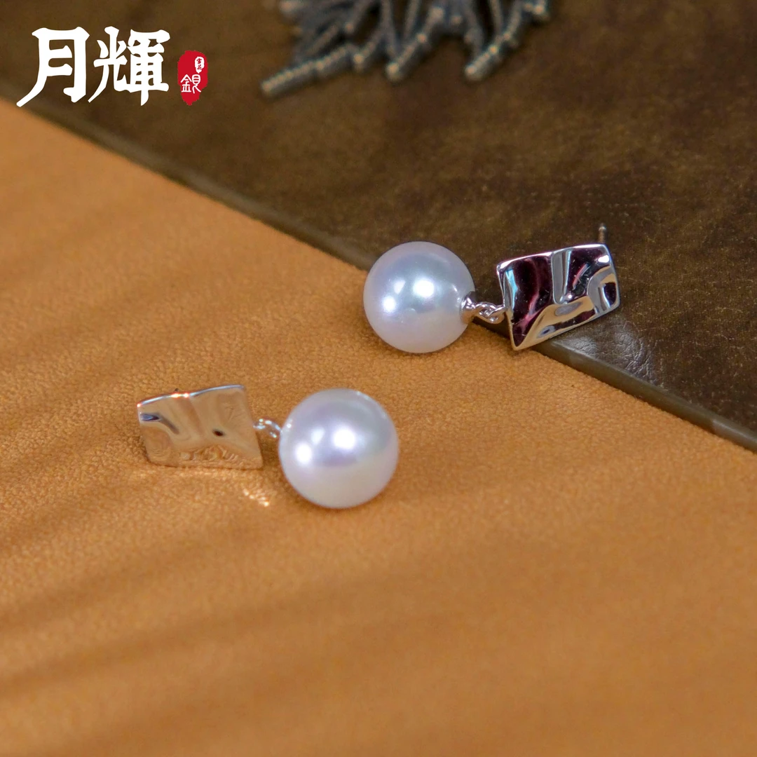 925银耳饰 法式褶皱耳钉A062