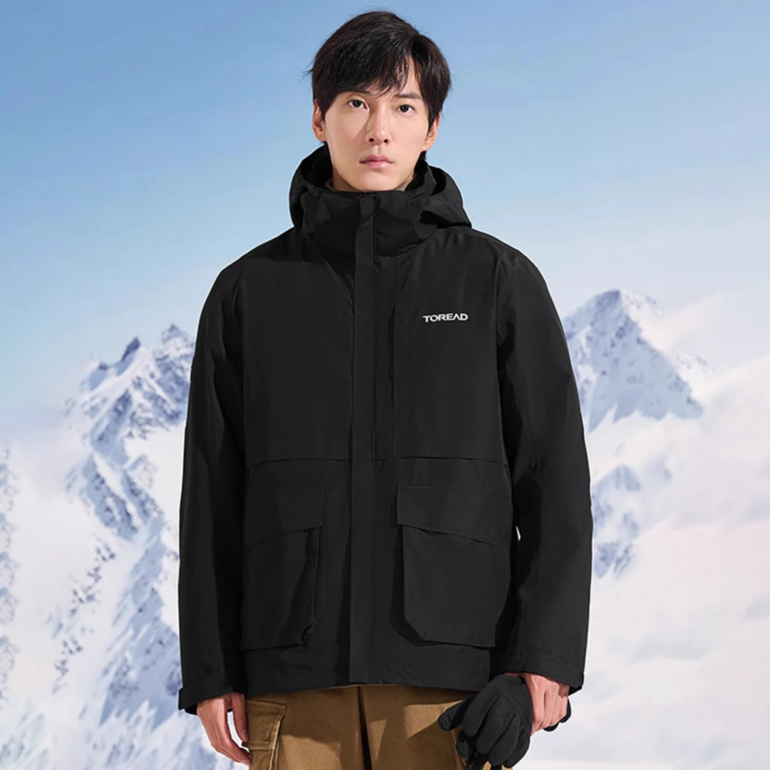 TOREAD/探路者冲锋衣男秋冬户外保暖防泼水冲锋衣保暖冲锋衣男款