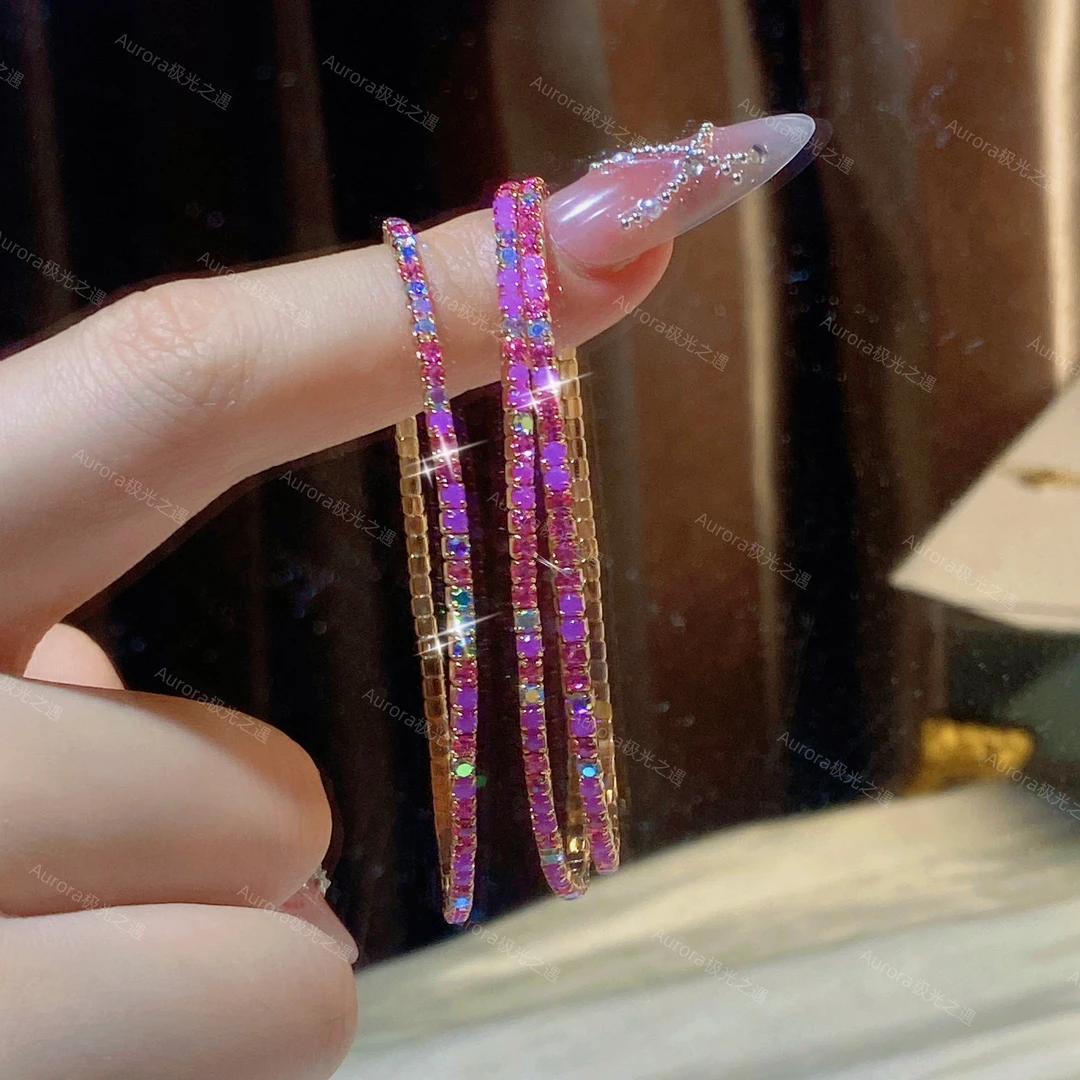 合金合成锆石手链 九紫离火 流光溢彩 弹力手链