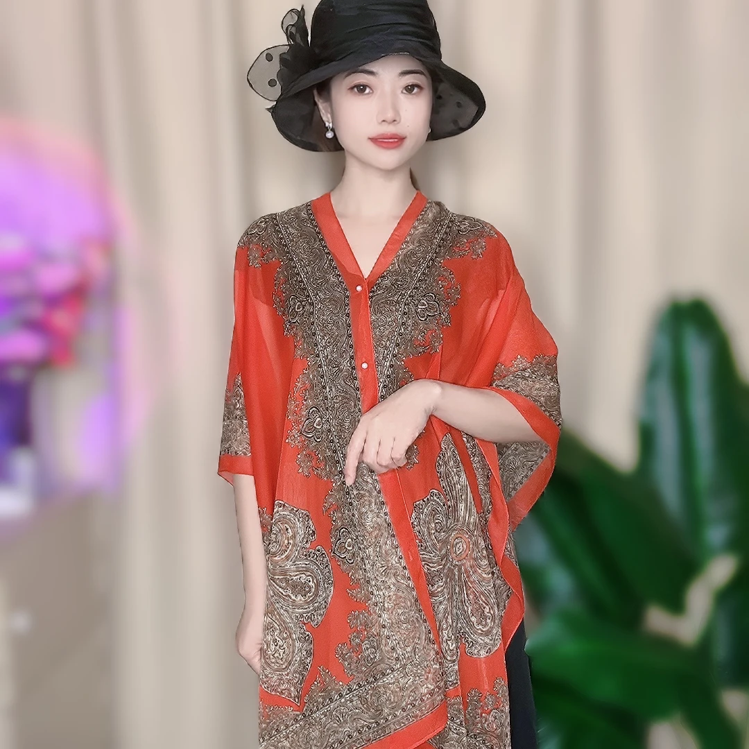 【时尚披肩】时尚百搭夏季披肩薄款女士披肩宽松外搭