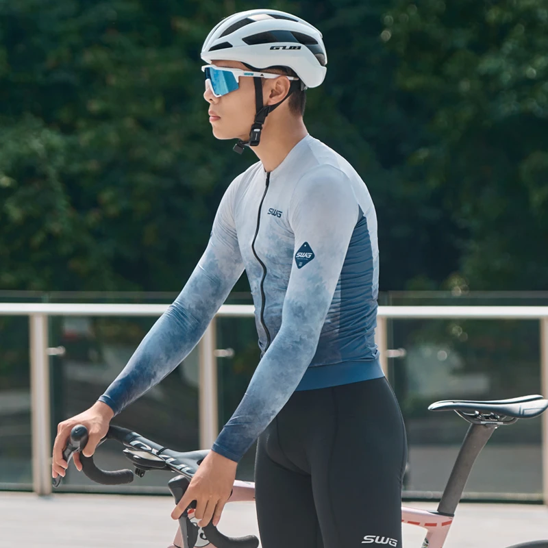 【云墨抓绒长上衣】SWG铭胜冬季男抓绒保暖公路自行车骑行长袖上衣