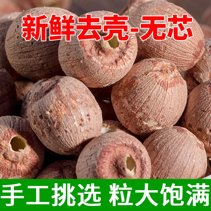 正宗湘潭无芯红莲子新货无硫大颗粒去芯红皮莲子手工去壳莲子干货