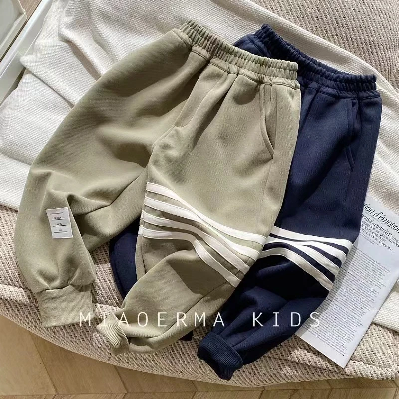 2024春季新款男童裤子儿童宽松卫裤中大童春秋款运动裤洋气