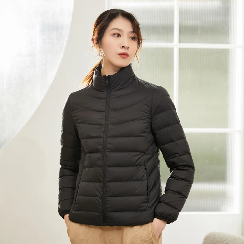 【毅】暖频道轻薄轻便秋冬短款立领羽绒服622602