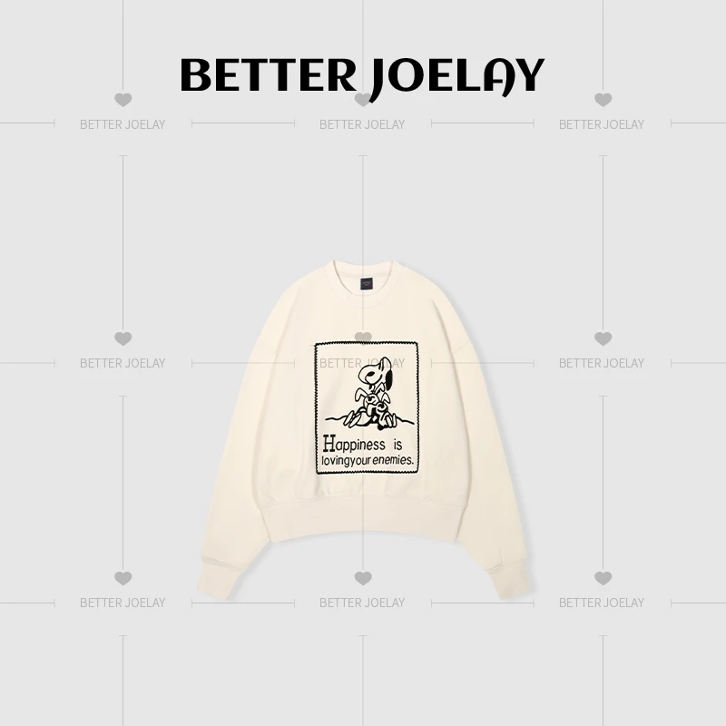 BETTERJOELAY -加绒【狗狗家族】时尚圆领卫衣韩版慵懒风休闲SL0828
