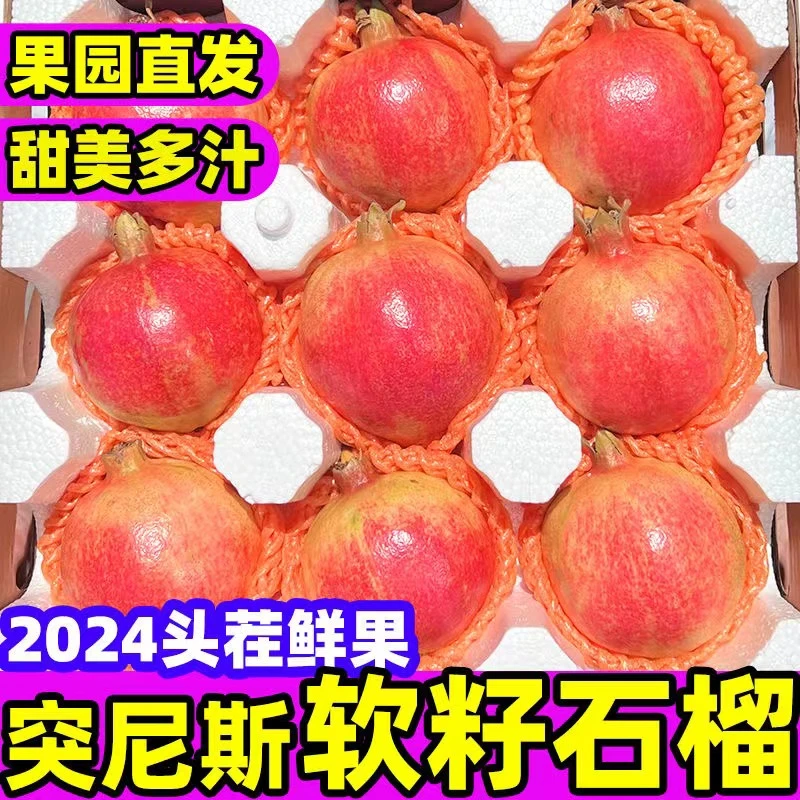 【康正优选】突尼斯软籽石榴正宗四川会理石榴新鲜水果5-8斤
