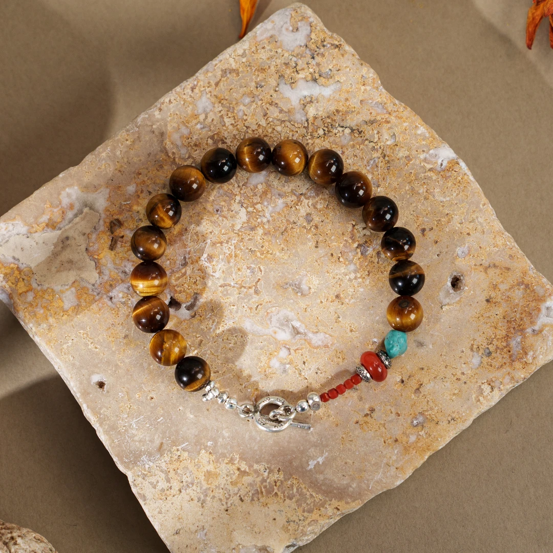 925银手链 【黄昏】幻渺原创设计 | 小众美拉德情侣款手工手链宽8mm