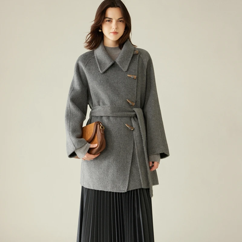 100%骆驼绒高端韩版双面驼绒大衣