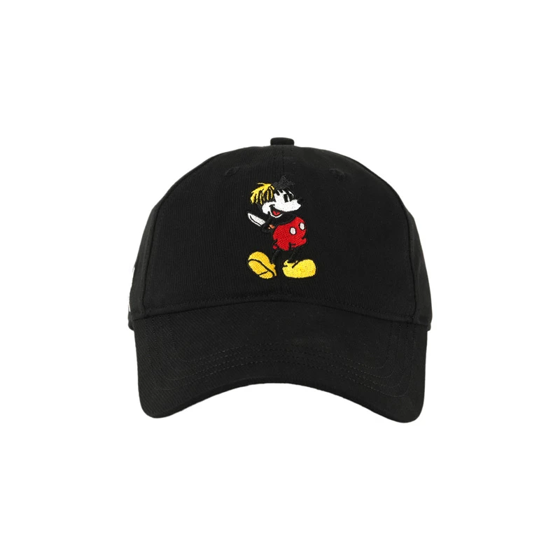Revenge SS24XXXTENTACION系列卡通印花可调节鸭舌帽黑色男女同款