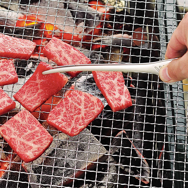 丸志【正品保证】日本进口下村厨房不锈钢镊子食品夹子牛排夹食物夹