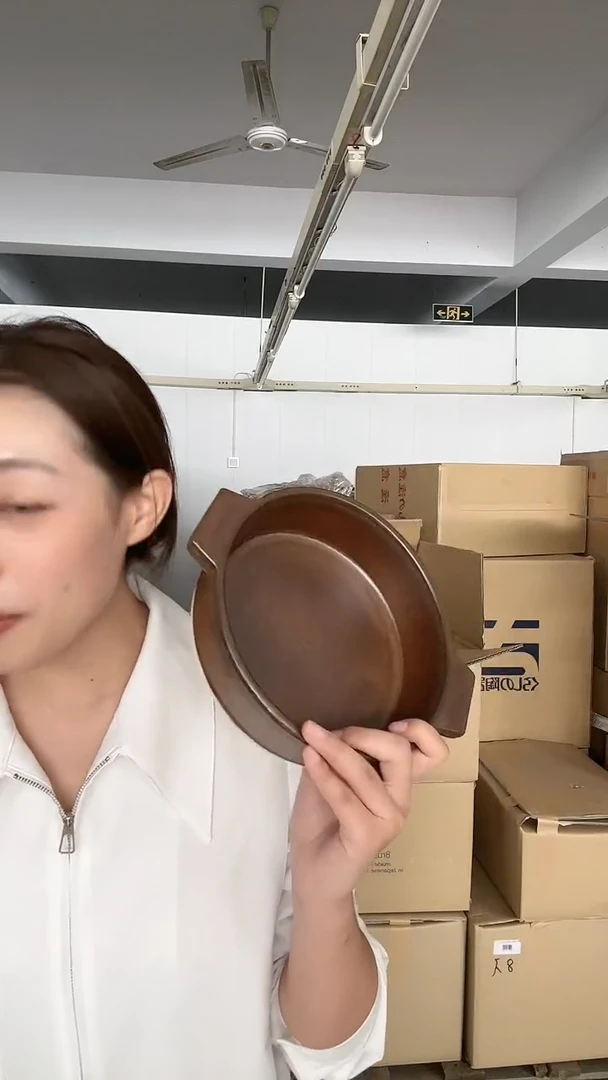 【闪购商品】无信乐烧双耳平底土锅