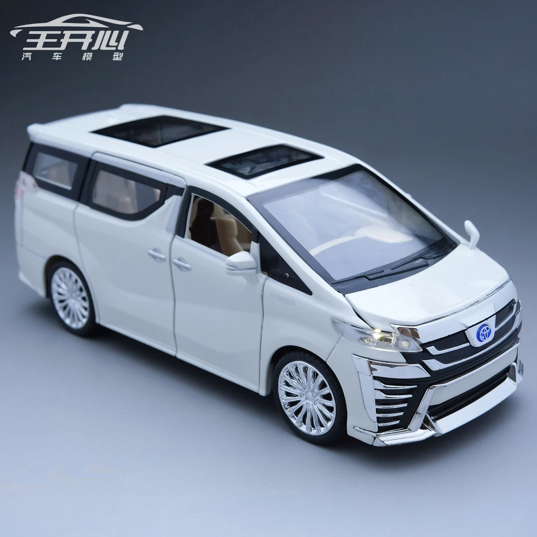 威尔法  丰田 MPV 商务车 合金全开 汽车玩具 汽车模型