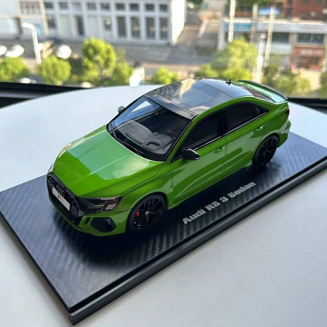 GTS 1/18 2021款AUDI RS3 绿色 三厢版 奧迪RS3仿真树脂汽车模型
