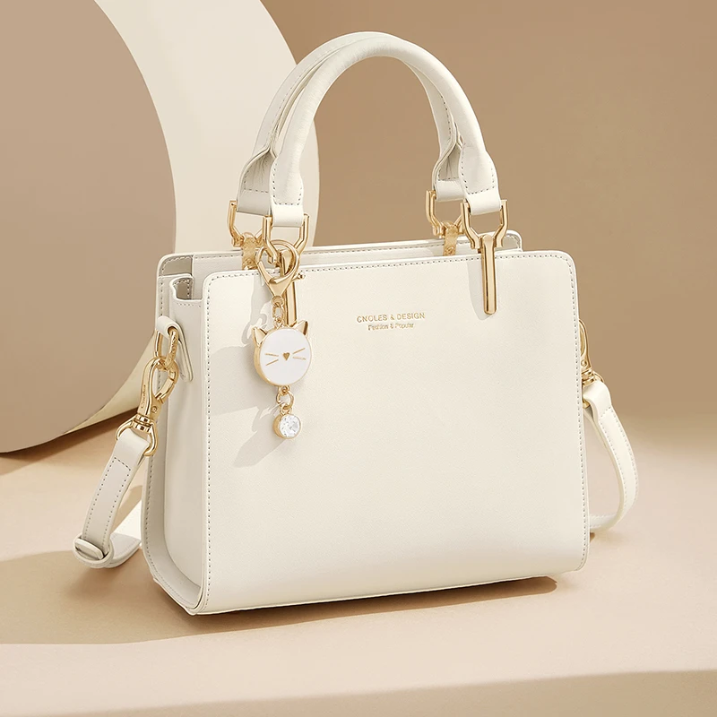 真皮小众手提包包斜挎包女包2024新款轻奢高级时尚简约单肩小包包