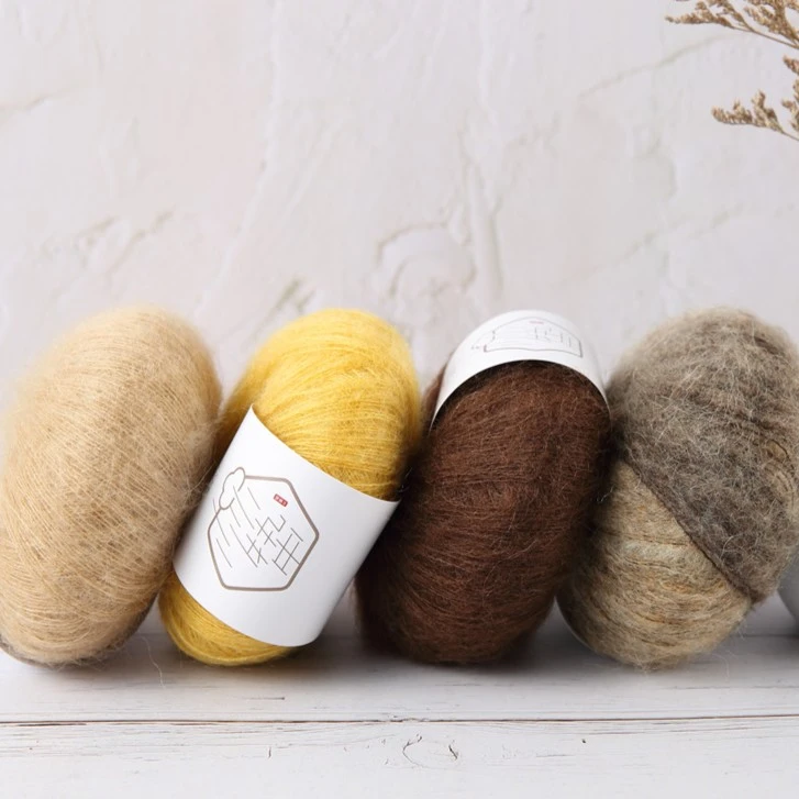 喵夫人【惊蛰II】马海毛毛线手工编织毛线25g 买毛线送图解