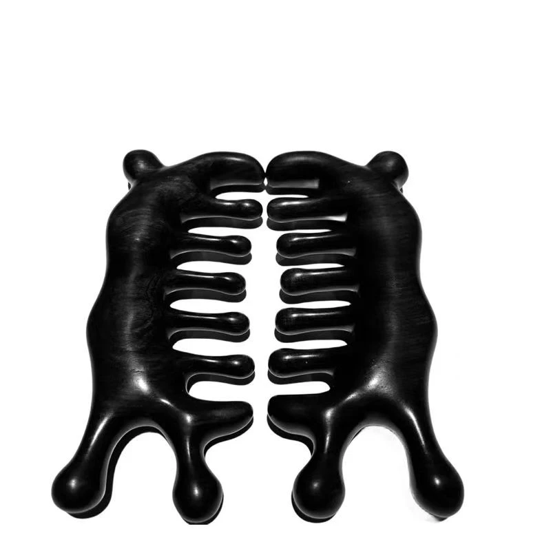 精品紫光檀蜗牛款多功能经络按摩梳