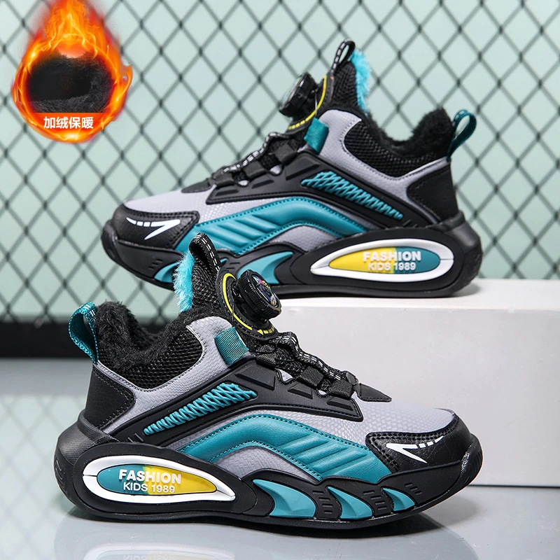 ABC IM男童鞋子6-12岁潮款儿童棉鞋男孩运动鞋加绒加厚保暖秋冬季