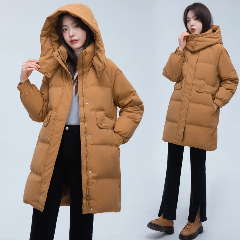 雪中飞特价羽绒服女中长款加厚百搭显瘦休闲时尚90白鸭绒保暖