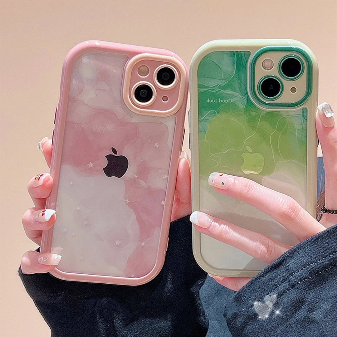 【苹果华为】晕染渐变风花朵防摔闺蜜款手机壳iPhone13promax/12