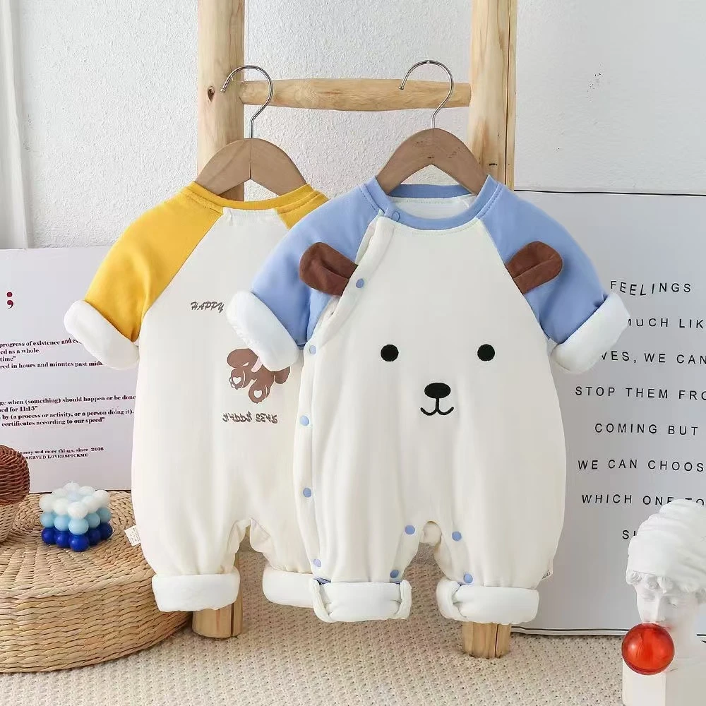 沐上baby 厚款婴幼保暖冬季连体外出服