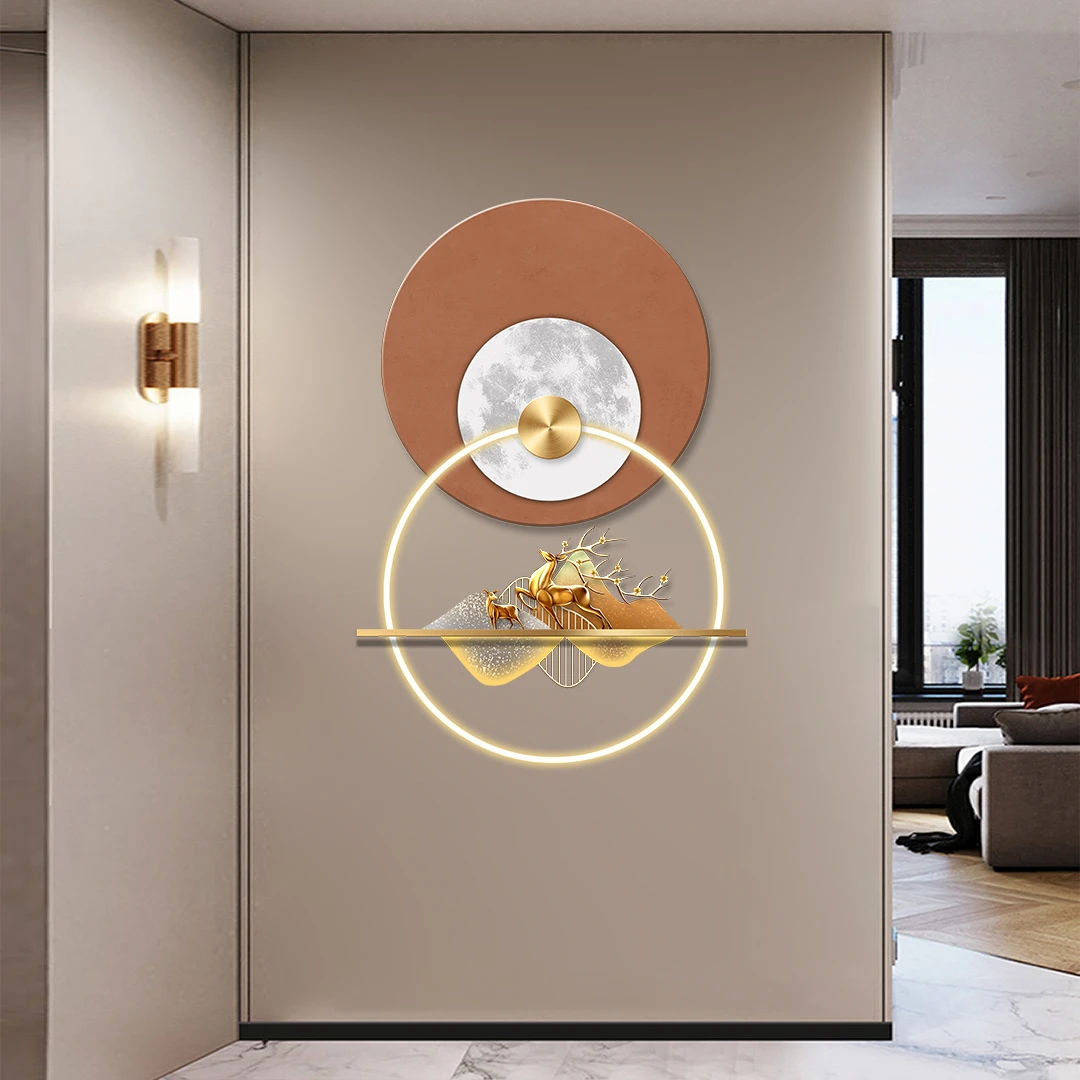 【商家推荐款】福鹿安康轻奢客厅沙发背景墙LED装饰画