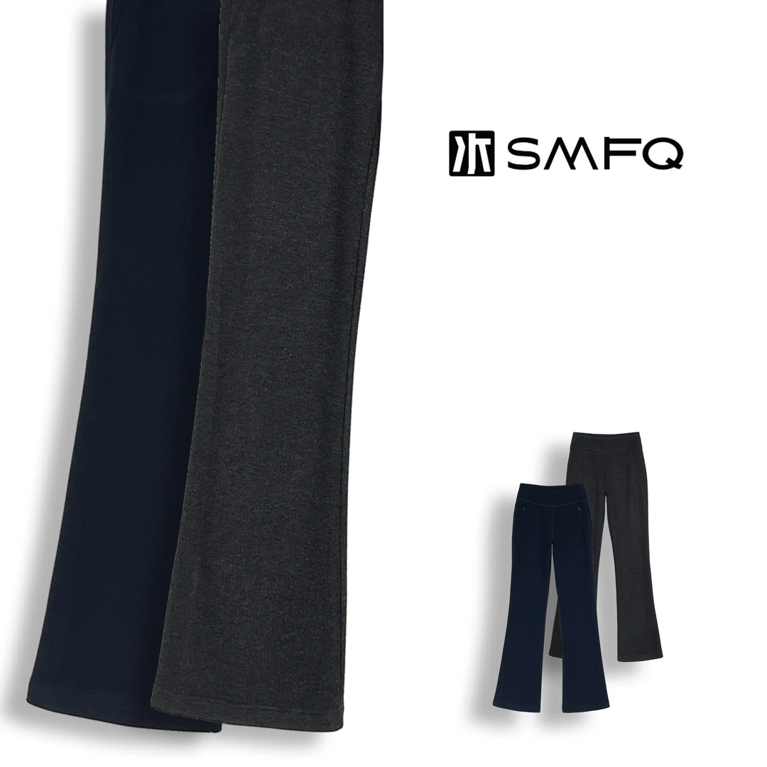 水木夫妻"曲线美人”瑜伽松弛感醋酸绵羊毛微喇超模裤