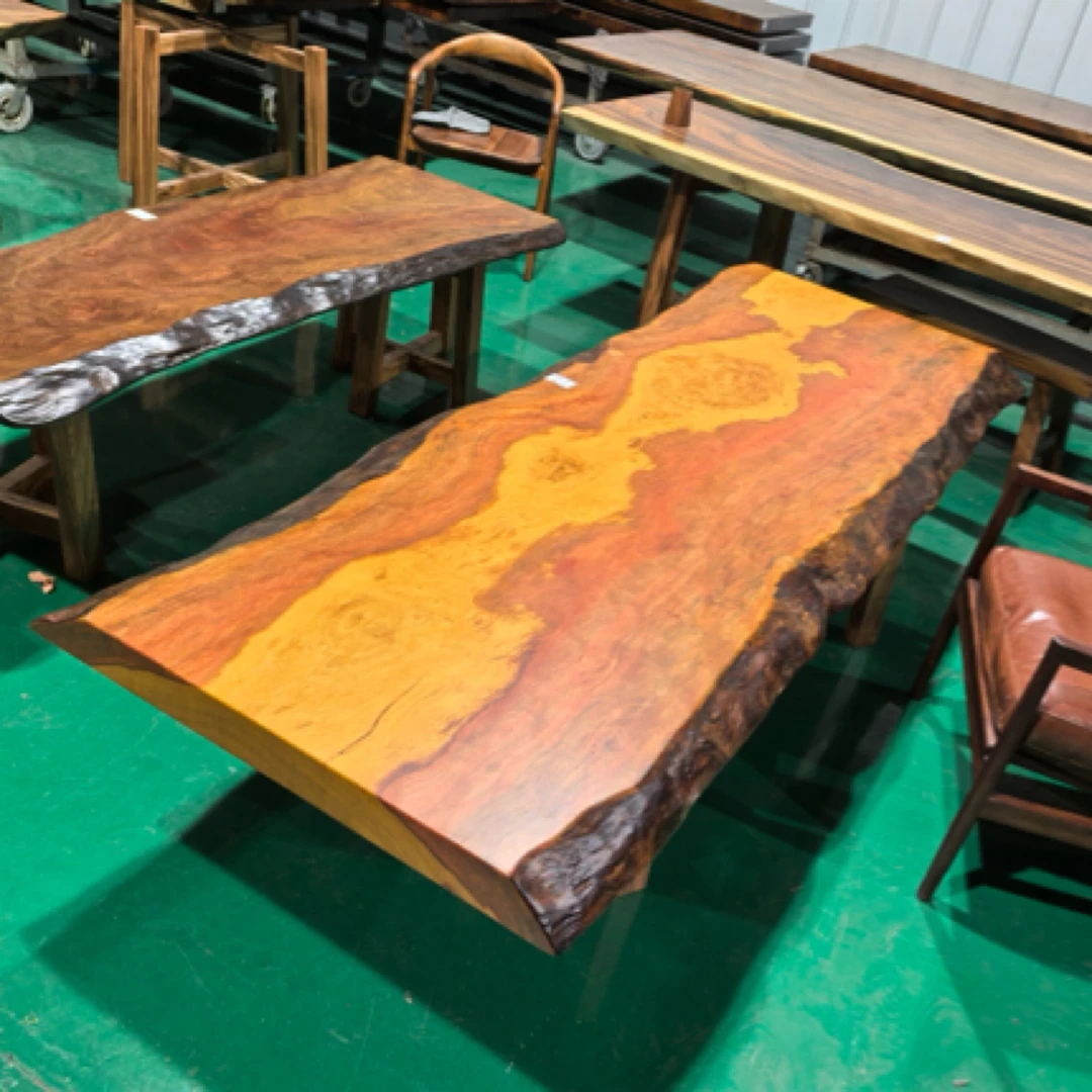 ds15 狄氏黄胆木实木大板 230×71×8 办公桌茶桌书桌