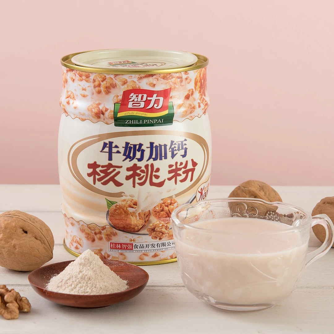 智力牛奶加钙核桃粉404g*2罐装上班学生脑补充营养早餐冲饮代餐粉