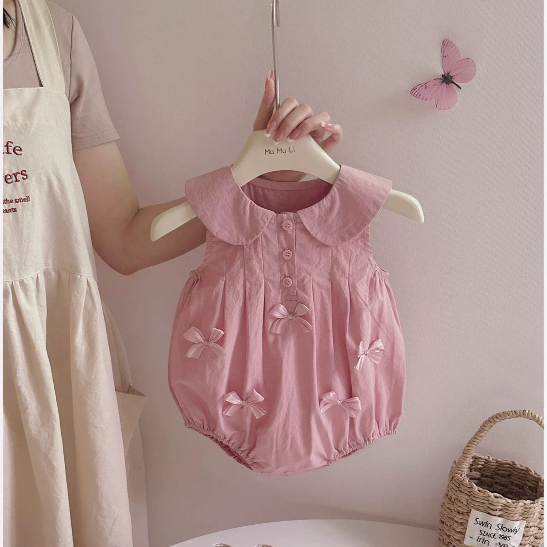 夏季婴儿衣服包屁衣超萌哈衣宝宝满月夏装甜美爬服洋气公主连体衣