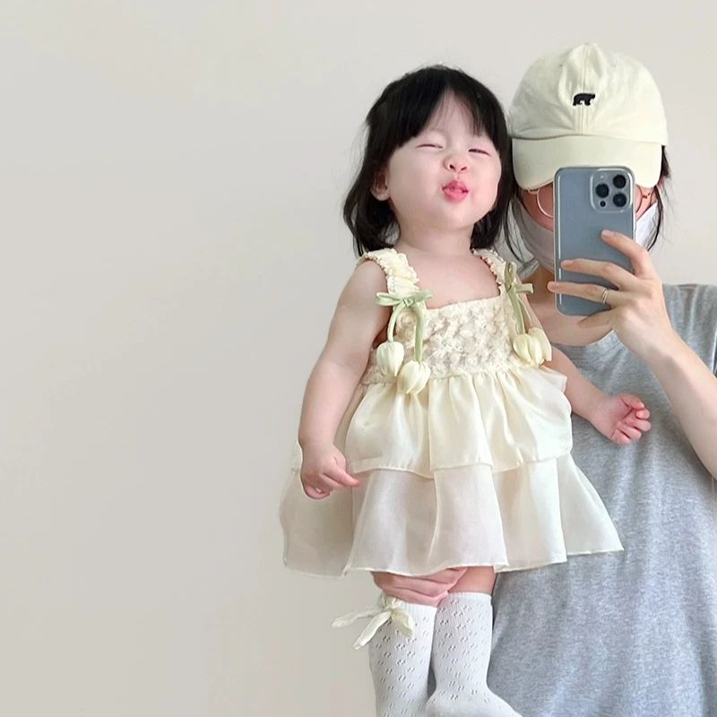 吊带包屁衣婴儿夏季女宝宝裙子公主风可爱超萌吊带裙连体衣哈衣薄