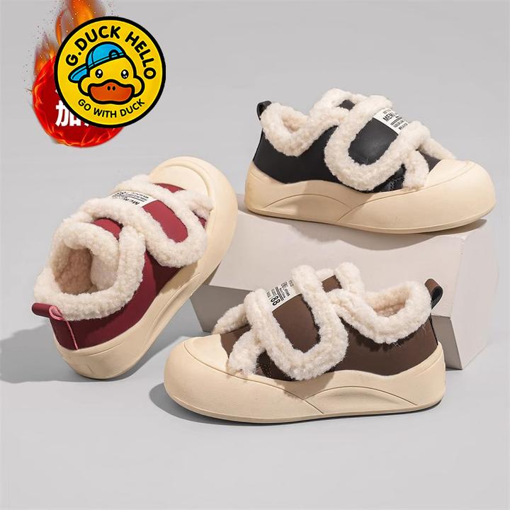 G.DUCK小黄鸭女童时尚棉鞋加厚冬季2024男童韩版休闲鞋子儿童软底