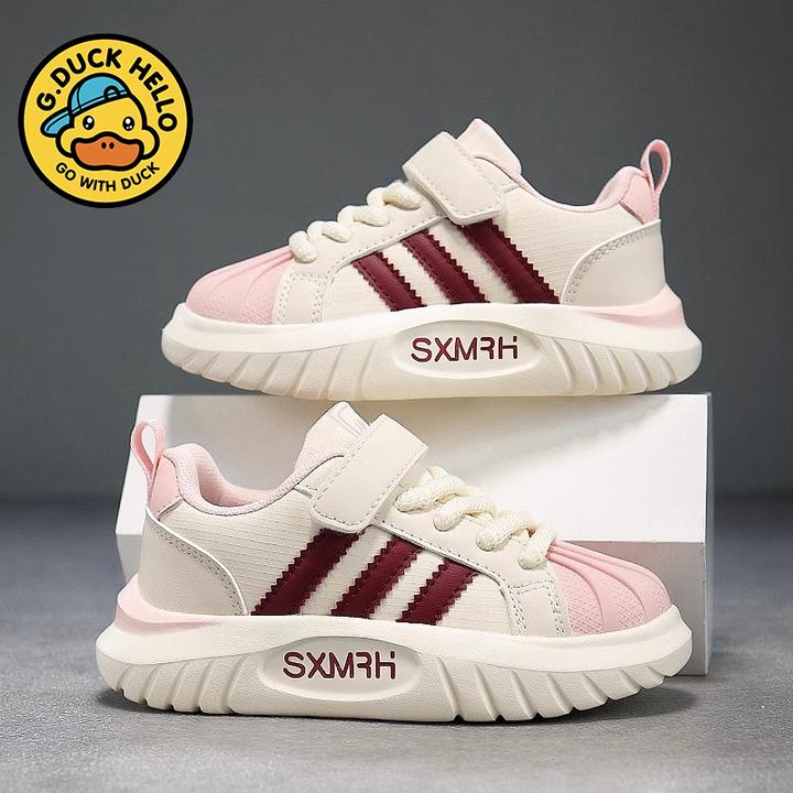 G.DUCK小黄鸭女童鞋子2024秋冬款女孩休闲德训板鞋儿童跑步运动鞋