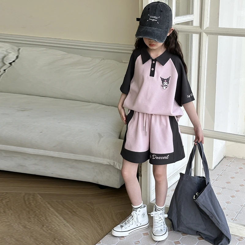 女童12-15岁夏装套装新款洋气15岁中大童夏季运动短裤两件套潮