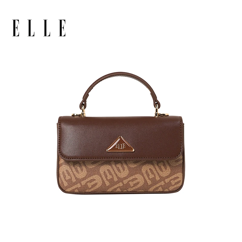 ELLE24年秋冬【浪漫日落】新款印花经典百搭单肩包包斜挎包46619