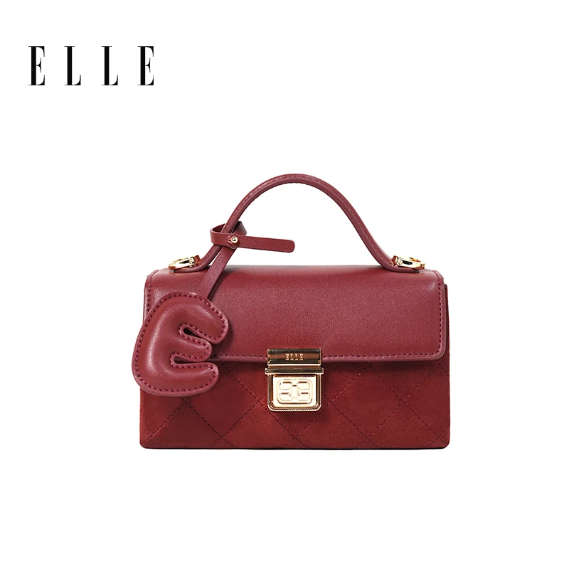 ELLE24秋冬安可拉红上新时尚辣妹盒子包斜挎包小方包46590