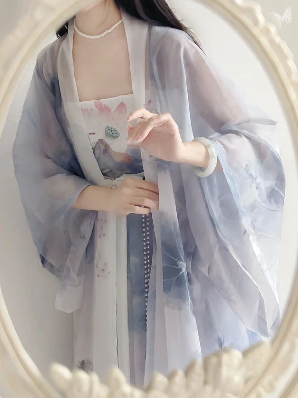 【好运莲莲】原创汉服女宋制中国风长干寺改良汉元素日常夏季薄款