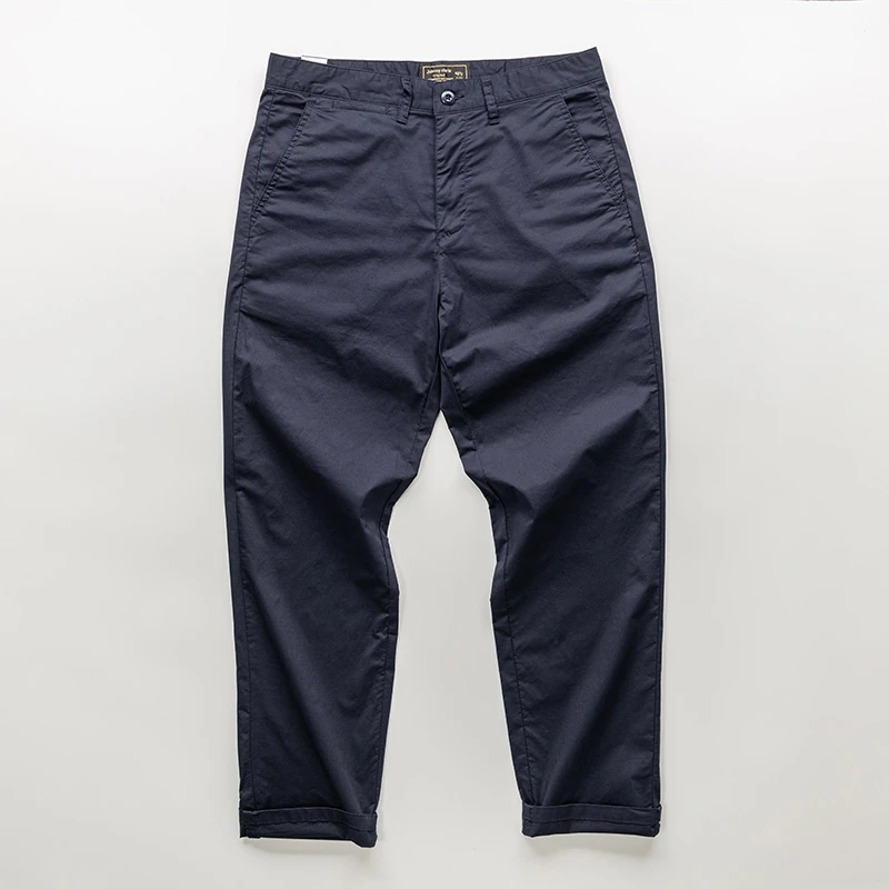 8534 秋冬经典蓝色直筒休闲裤男士宽松户外长裤基础款黑色裤子男
