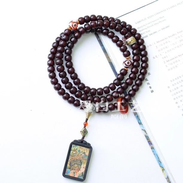 原创设计 烁玉流金扎基牌108颗 菩提果