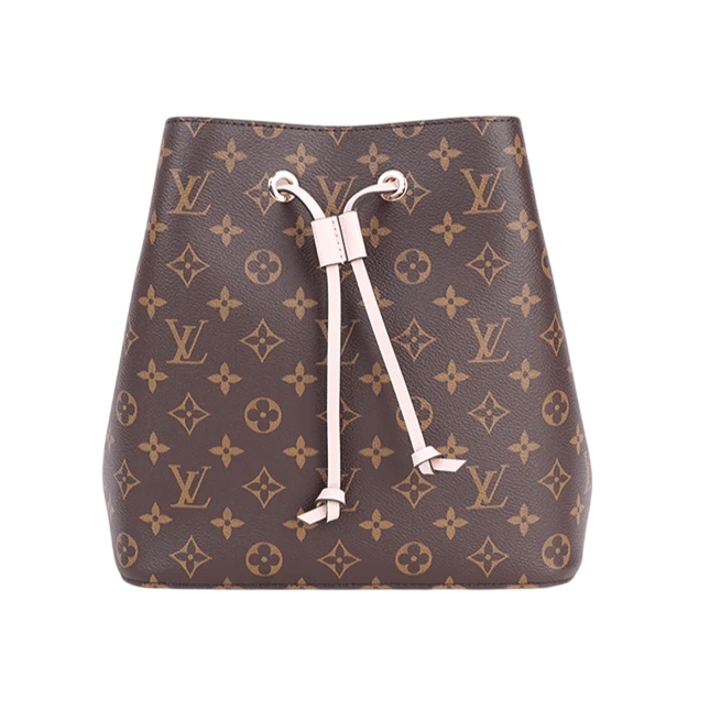 99新 LouisVuitton/路易威登 老花粉色/黑色水桶包