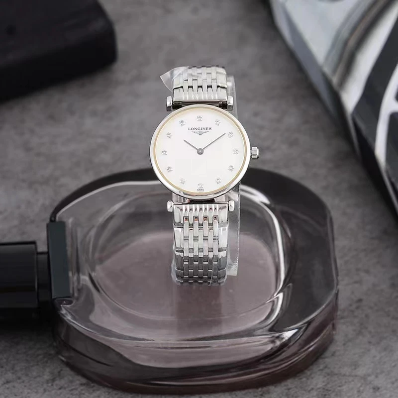 99新 Longines/浪琴 嘉岚系列24盘钻刻 L4.209.4.87.6石英女表