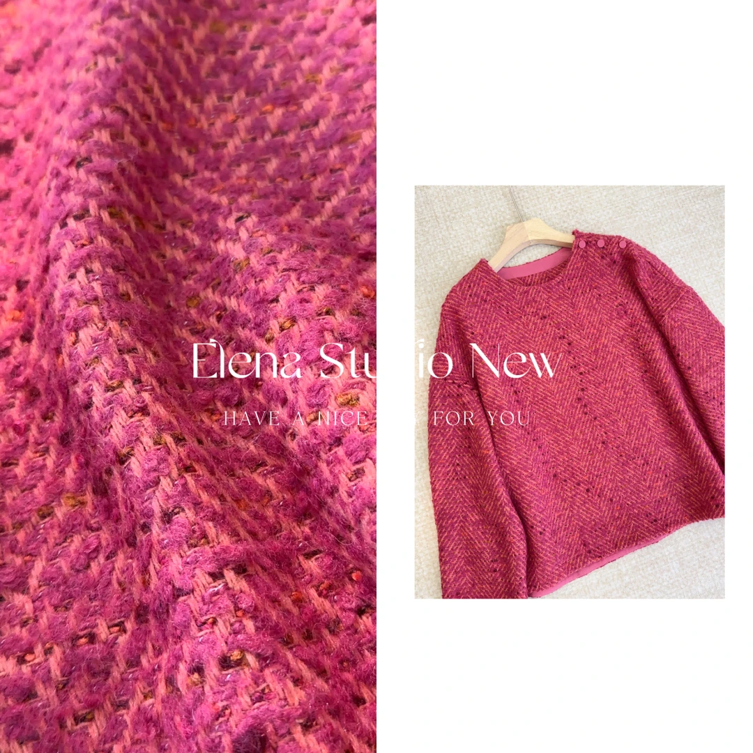 大甜甜【芝芝莓莓】建议干洗！！！设计感玫瑰小香风套头温柔风小香