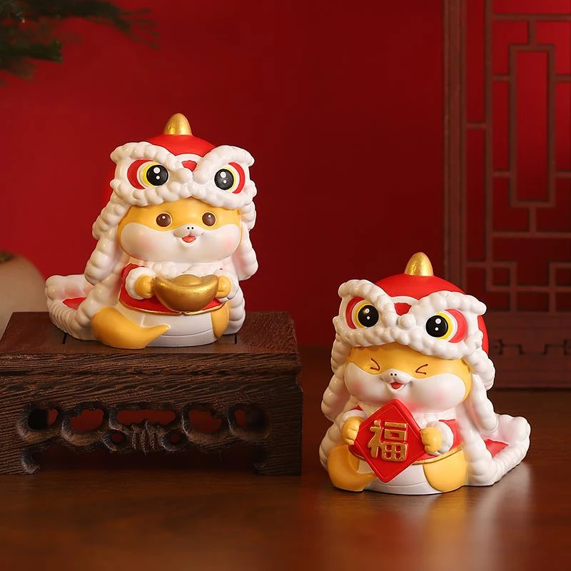 国潮蛇年吉祥物公仔手机支架摆件2025年办公桌面装饰可爱新年礼物