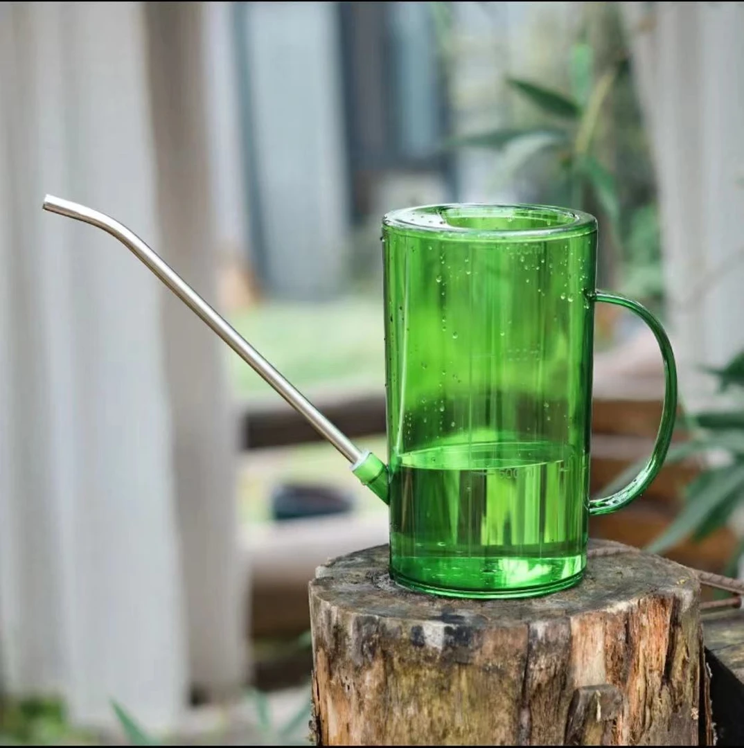 不锈钢长嘴浇水壶1000ML装 绿植阳台必备浇花神器