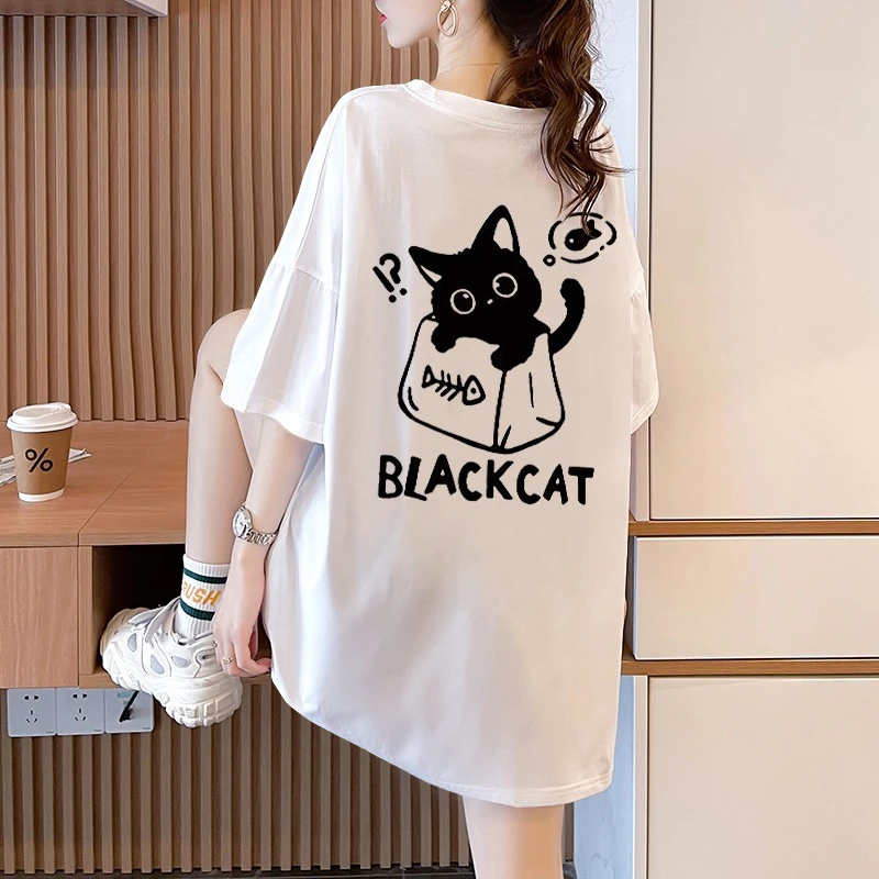 网红洋气炸街女装短袖t恤女纯棉休闲时尚百搭显瘦夏季宽松上衣服