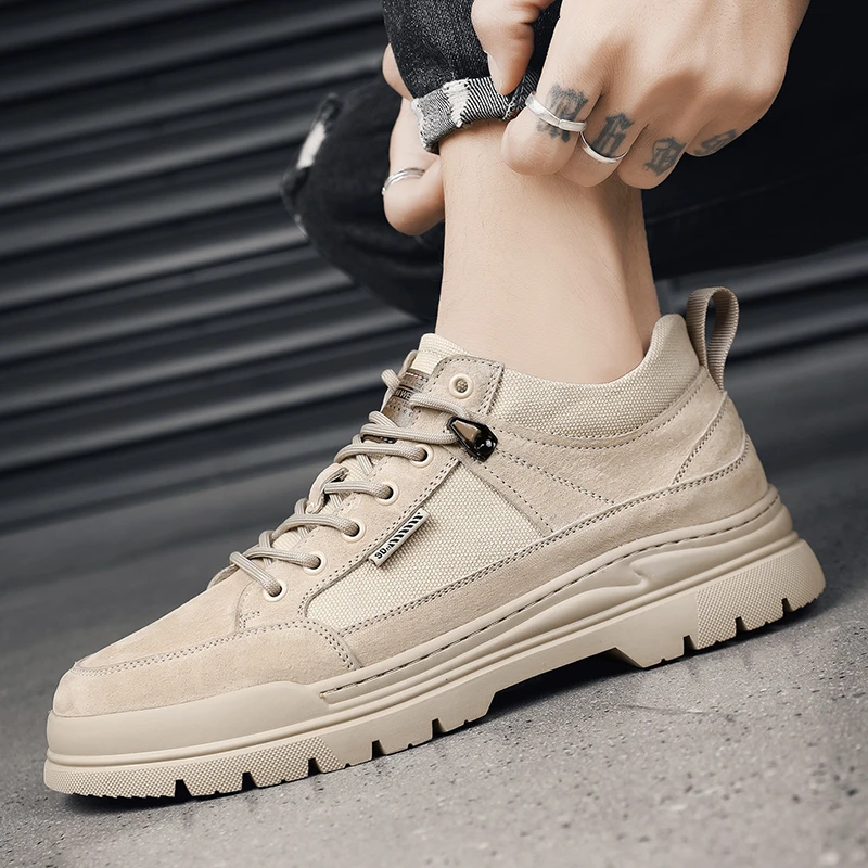 透气防滑高帮男鞋百搭夏季马丁靴男时尚爆款靴高帮秋季登山鞋男鞋