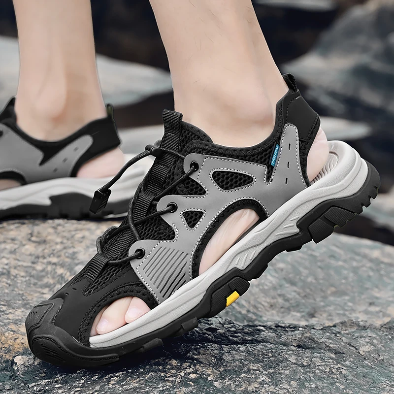 凉鞋男2024新款夏季韩版百搭休闲包头户外鞋潮流透气沙滩鞋ins潮