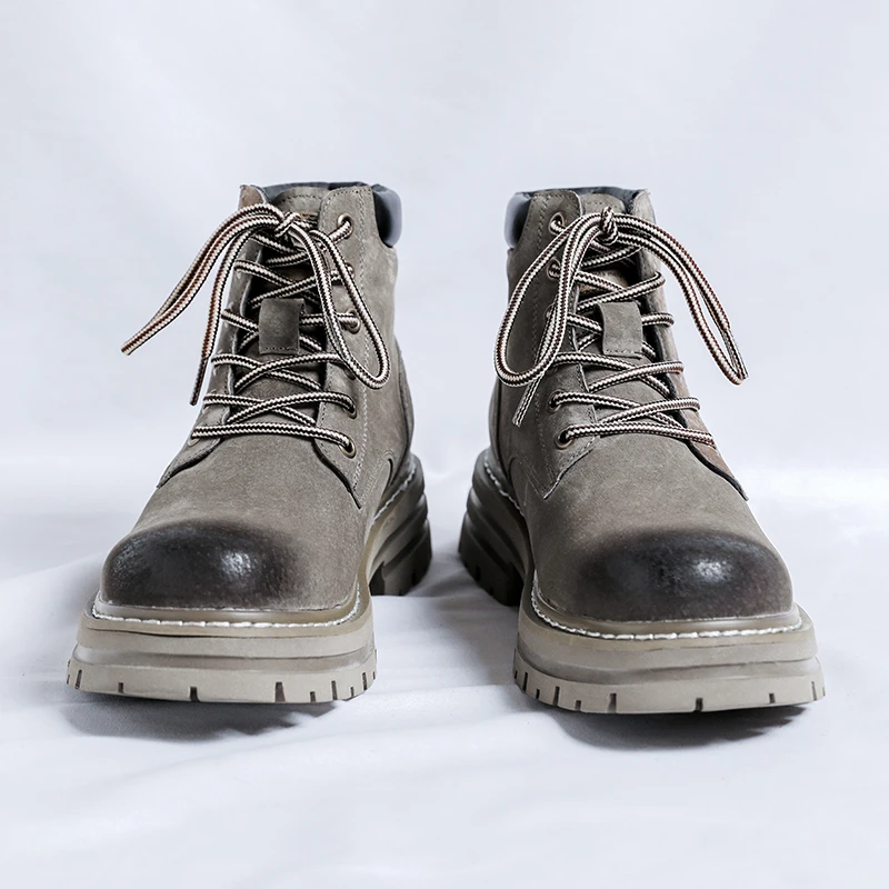 秋冬马丁靴男高帮2024新款加绒保暖情侣男士靴子工装鞋爆款大黄靴